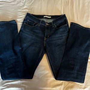 Levi's Mid Rise Dark Wash Classic Bootcut Jeans